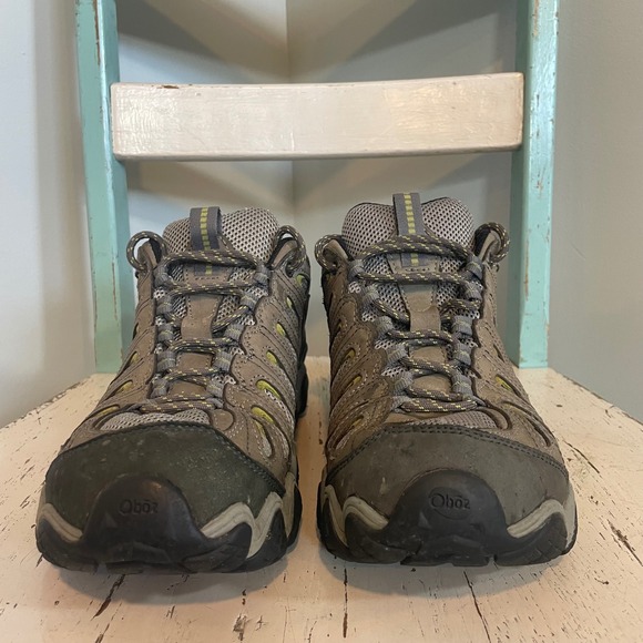 Oboz Sawtooth Hiking Trail Shoes Men Gray Lace Up Outdoor Size 11 Leather - Picture 2 of 7
